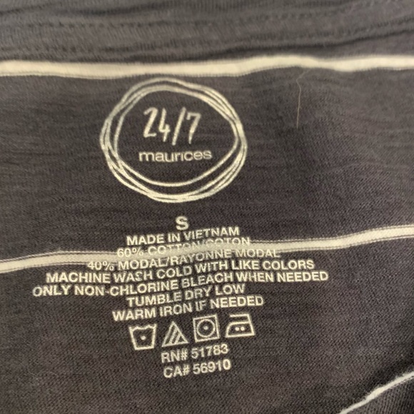 Women’s Strip Top with Ruffle Cap Sleeves - Picture 4 of 4